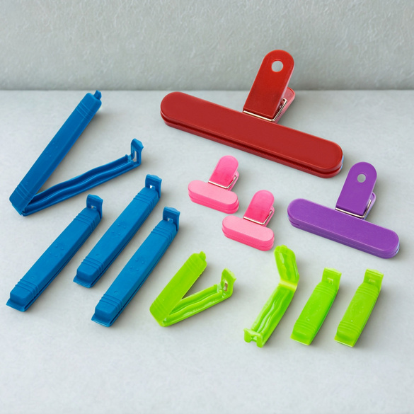 12 clips pour sachets