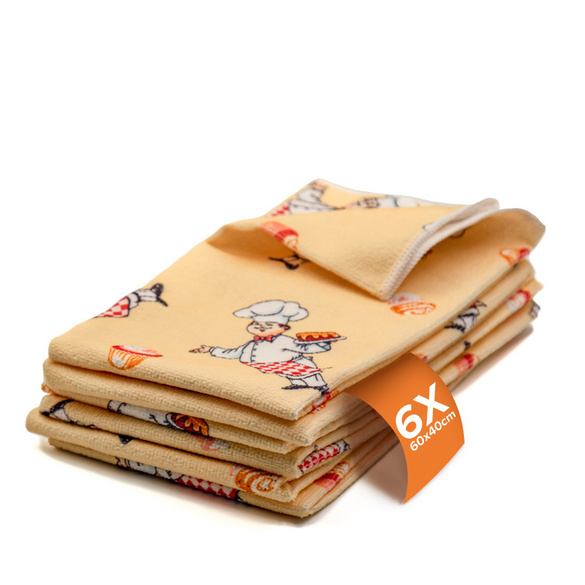 Torchons en microfibre Chef de cuisine, lot de 6