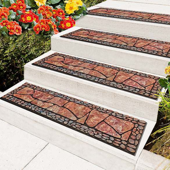 Tapis pour marches, terraccota, lot de 2