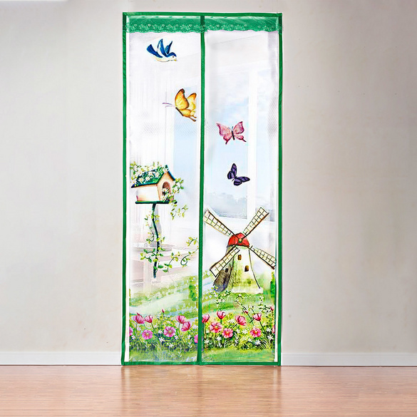 Rideau-moustiquaire pour porte de balcon Jardin enchanté, 96 x 200 cm
