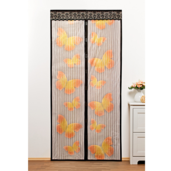 Rideau-moustiquaire Papillons avec aimant,  100 x 220 cm