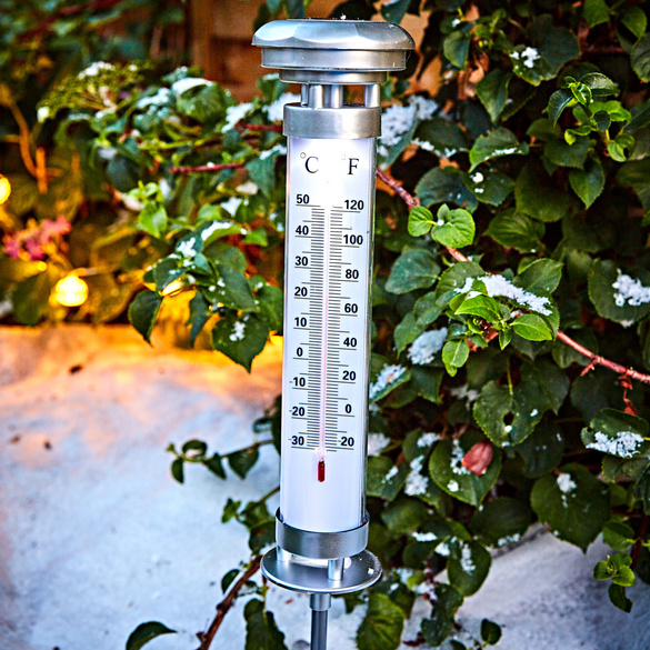 Thermomètre de jardin solaire