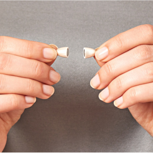 Fermoir aimanté perle, blanc