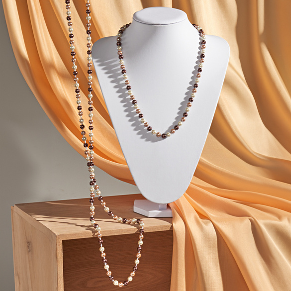 Collier de perles fantaisie 60 cm