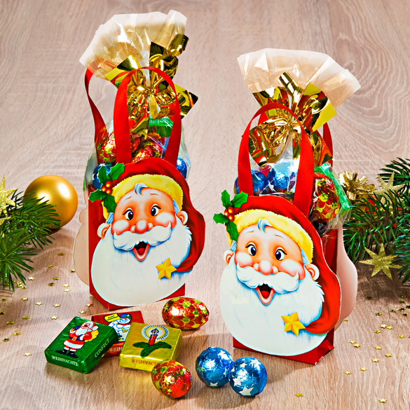 Cornets garnis de confiseries glacées de Noël, lot de 2