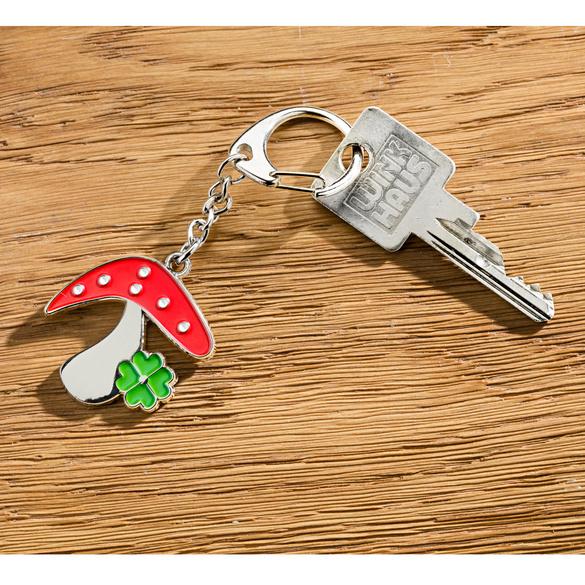Porte-clés champignon porte-bonheur