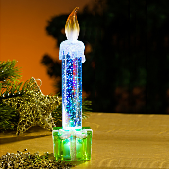 Bougie à LED Cadeau, vert