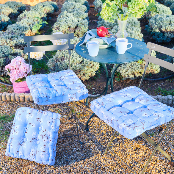 Coussin surélevé fleurs