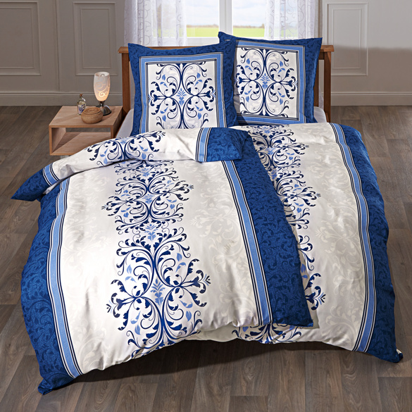 Parure à motifs, bleu, 2 pièces