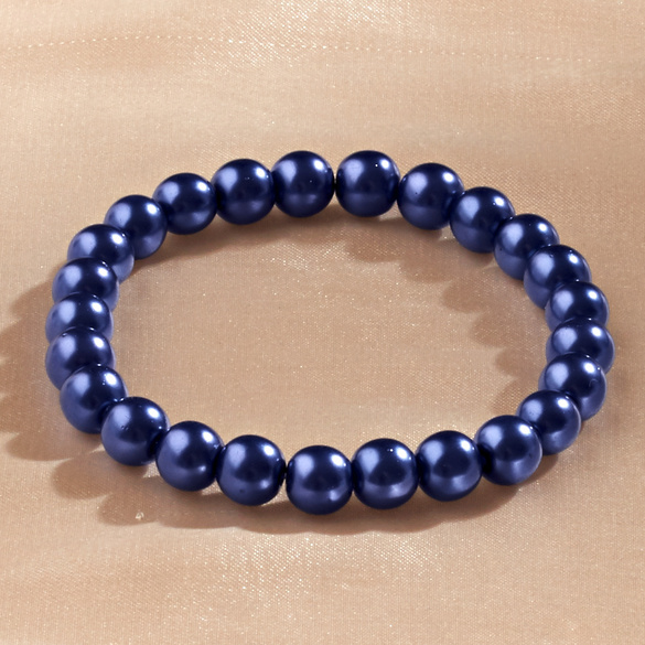 Bracelet de perles, bleu