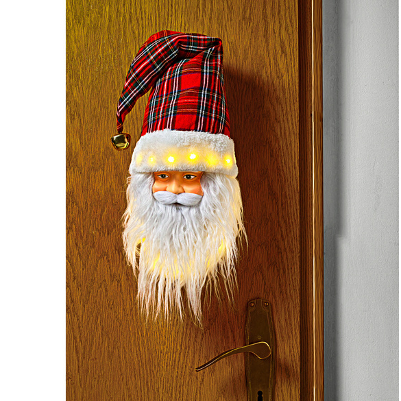 Tête de père Noël lumière