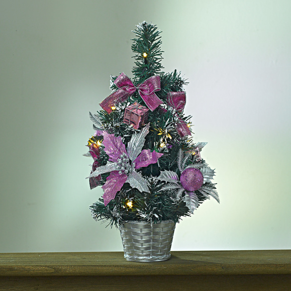 Sapin de Noël, violet argent, Référence: 3378600