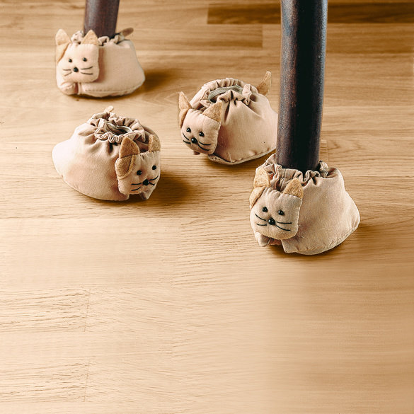 Lot de 4 chaussons pour pieds de meubles Chat