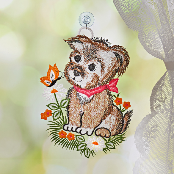 Suspension en textile Chien