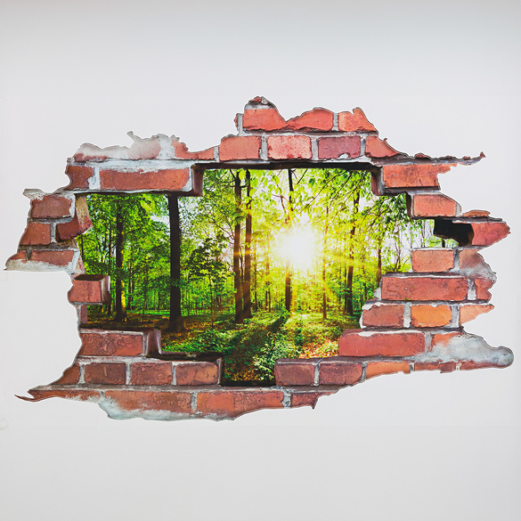 Sticker mural 3D Forêt XXL