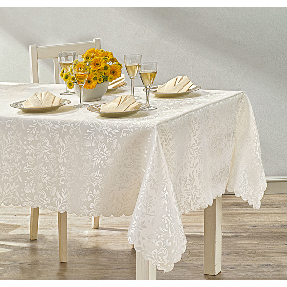Nappe jacquard champagne, 140 x 220 cm