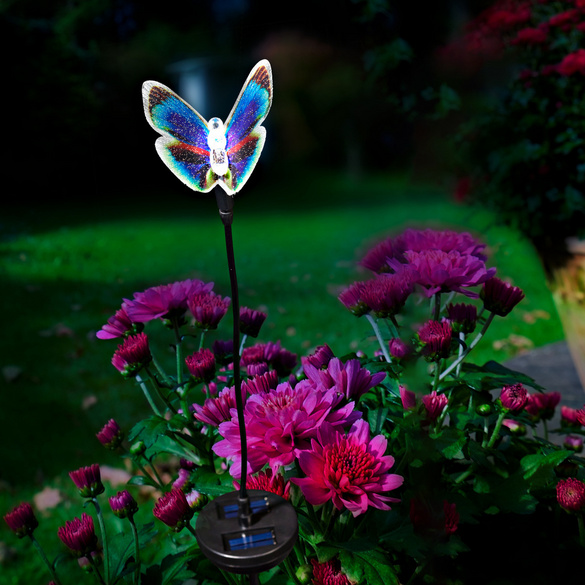 Papillon solaire pour le jardin, violet