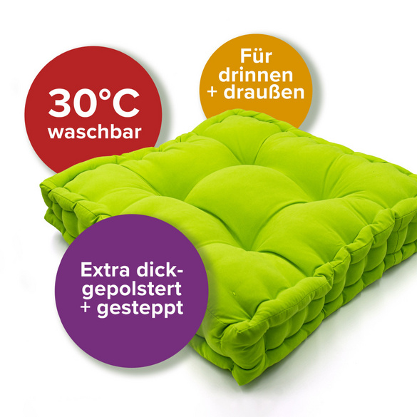 Coussin épais, vert été