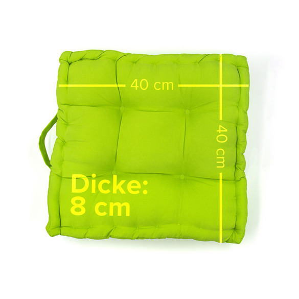 Coussin épais, vert été