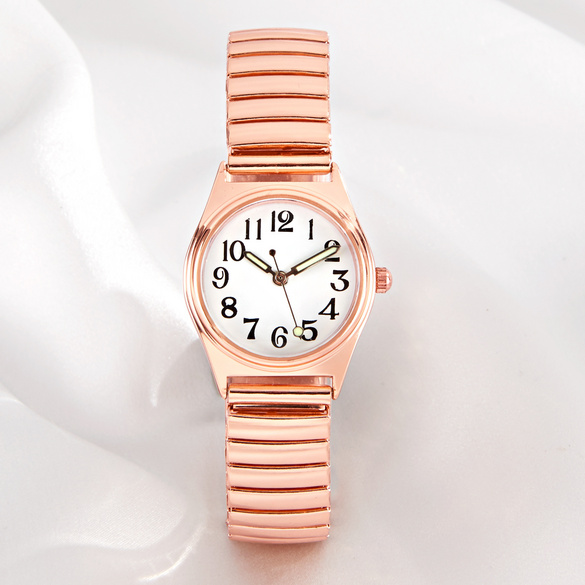 Montre-bracelet petit format, coloris or rose