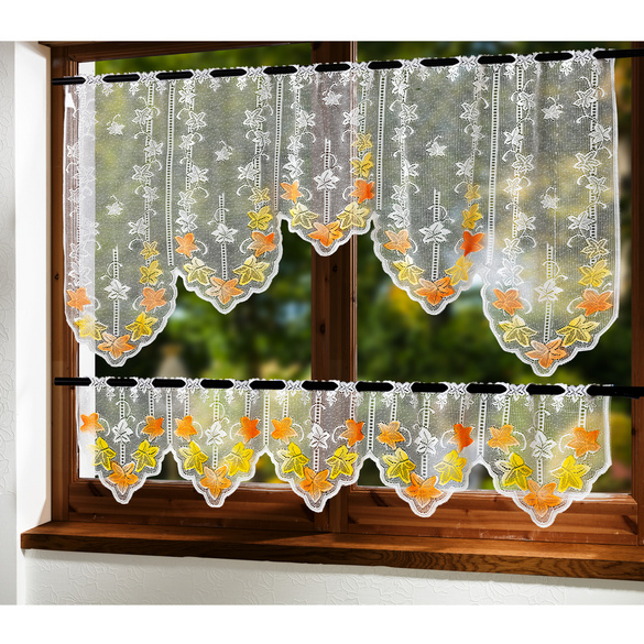 Brise-bise motif feuilles 2 pièces