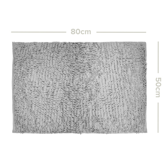 Tapis de bain ultra doux, gris