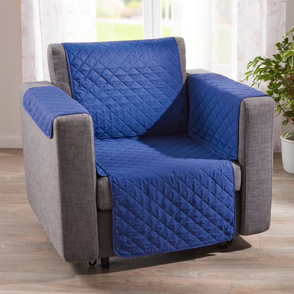 Jeté de fauteuil, bleu