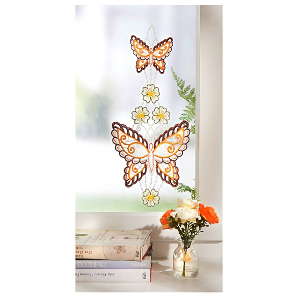 Suspension en textile Papillon