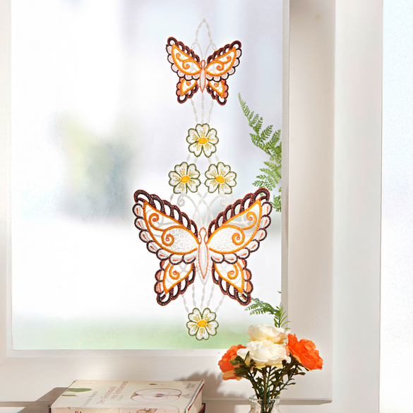 Suspension textile Papillon