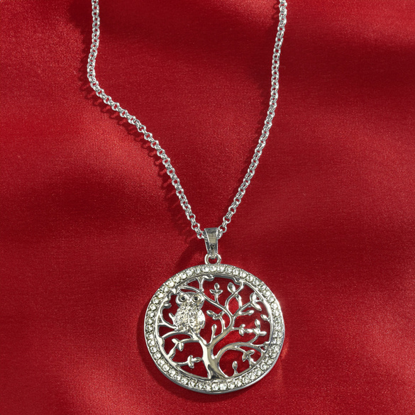 Collier Chouette Arbre de vie