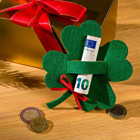 Trèfle à quatre feuilles pour billets et bons cadeaux