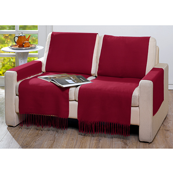 Lot de 2 protège-accoudoirs, bordeaux