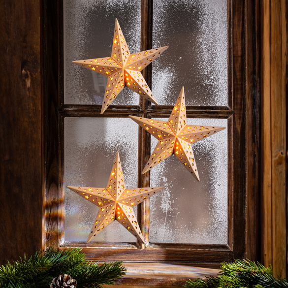 Étoile en bois à LED