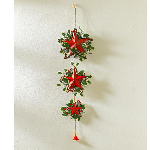 Clochette En Porcelaine Avec étoiles - Décoration Suspendue Pour Sapin De Noël
