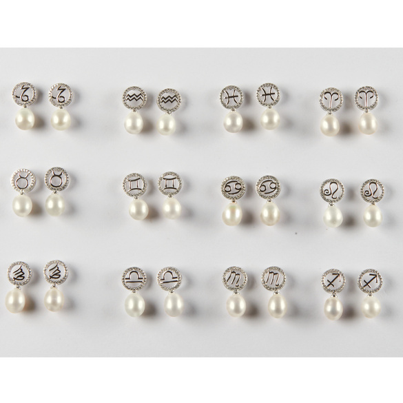 Boucles d'oreilles "Poissons" avec perle