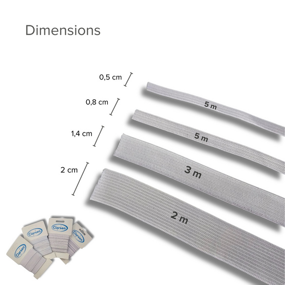 Lot de 4 élastiques, 15 m Clarsen