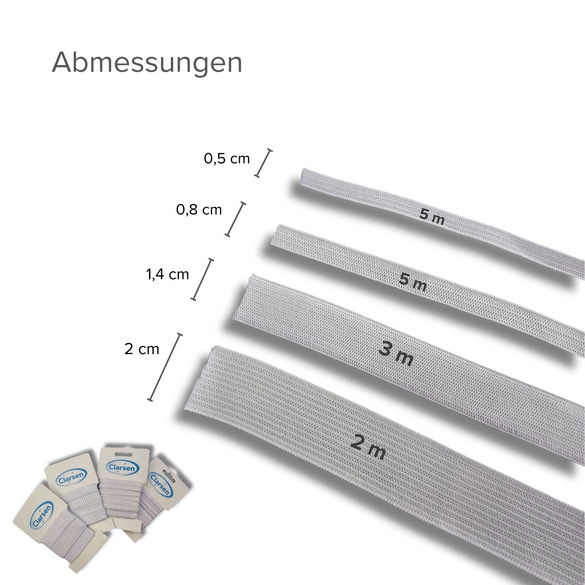 Lot de 4 élastiques, 15 m Clarsen