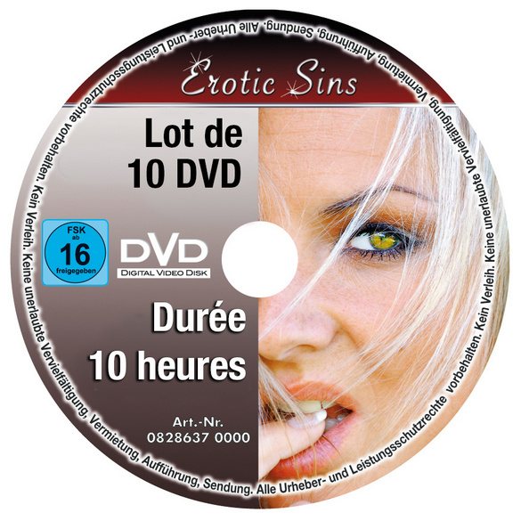 Lot de 10 DVD. Durée 600 minutes