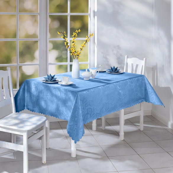 Nappe "Jasmin" bleu ciel, 130x160 cm
