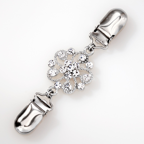 Clip fermoir pour veste, argent