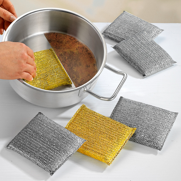 Lot de 3 éponges dégraissantes métalliques