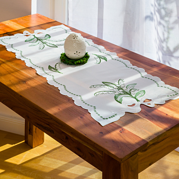 Chemin de table "Muguet", 40x90 cm