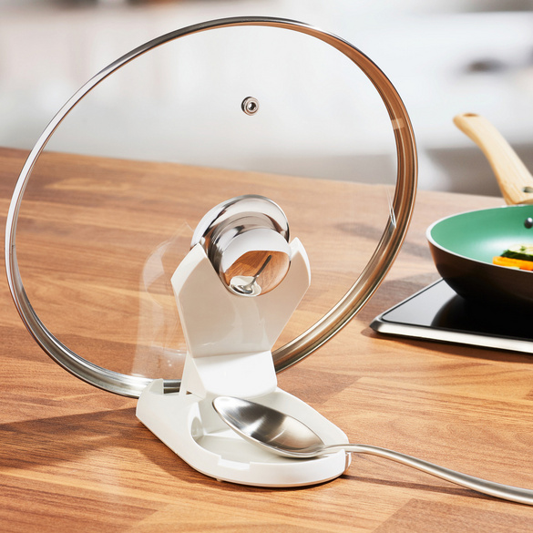 Repose-couvercle et cuillère 2 en 1