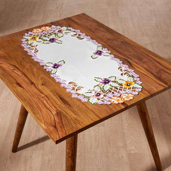 Chemin de table "Pensées", 40x90 cm, Casa Bonita