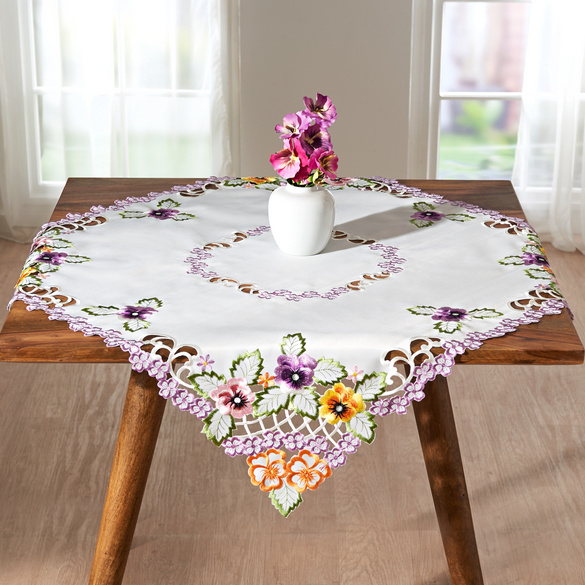 Surnappe Pensées 85x85cm Casa Bonita