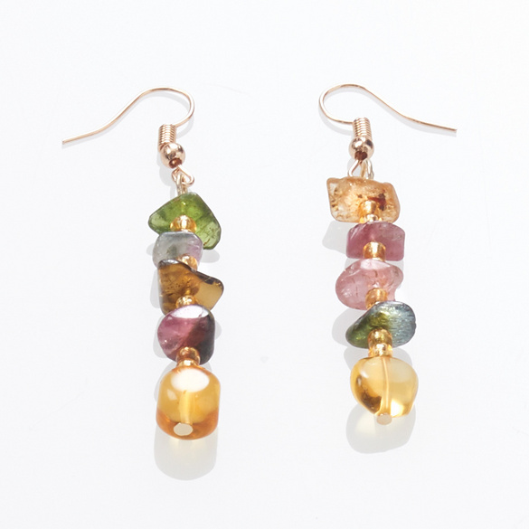 Boucles d'oreilles en tourmaline Amélie di Santi