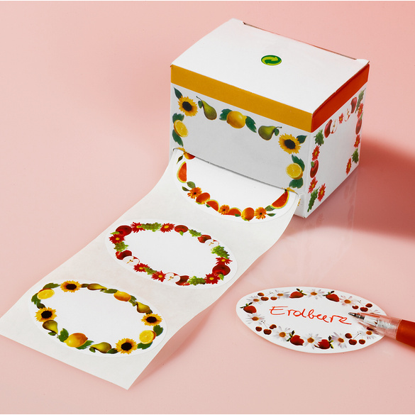 Lot de 96 autocollants ovales