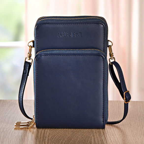 Sac à bandoulière, marine Amélie di Santi