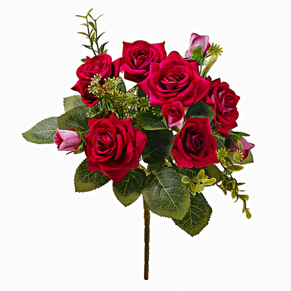 Bouquet de roses, rouge foncé