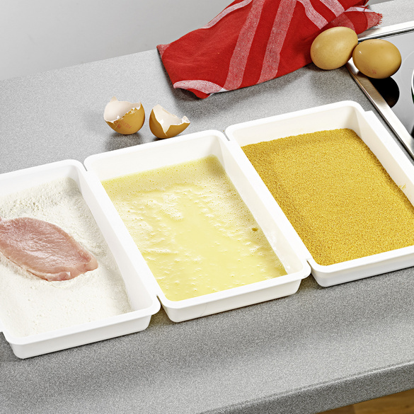 Kit pour paner, blanc 3 pièces
